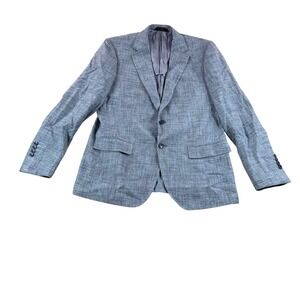 Patrick James Moderno Sport Coat 44L Light Blue Bamboo Silk Linen Botto Giuseppe
